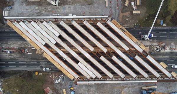 Aerial View of M6 Junction 19 Improvement